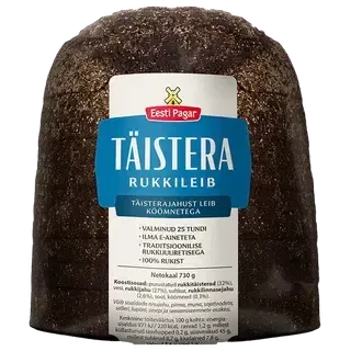 Eesti Pagar Täistera Rukkileib 730 G