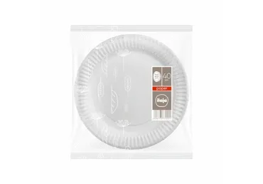Ühekordne taldrik ILAJA 23cm 40tk valge