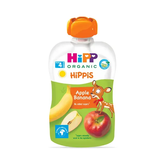 Hippis õunapüree banaaniga BIO 4+, HIPP, 100 g