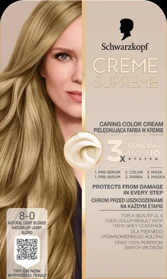 Schwarzkopf Crème Supreme 8-0 LOOMULIK BLOND