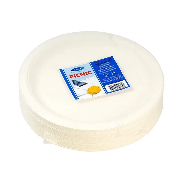 Papptaldrikud 22cm, SMILE, 25 tk
