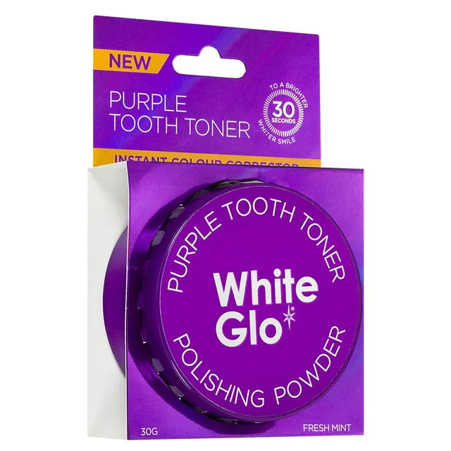 WHITE GLO Purple Tooth Toner Polishing Powder 30g