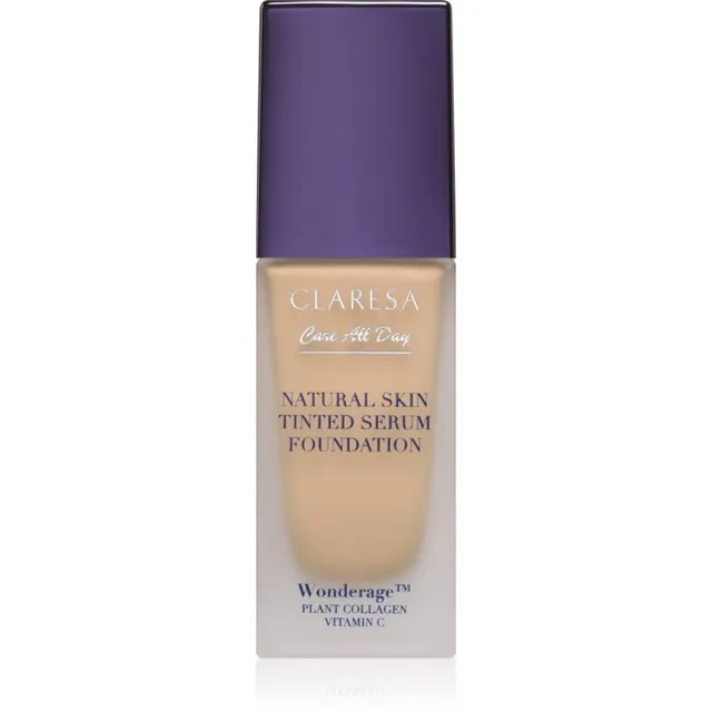 Claresa Care All Day Natural Skin Tinted Serum Foundation Kerge tooniv vedelik loomuliku ilme andmiseks varjund 2WO Medium Olive 32 ml