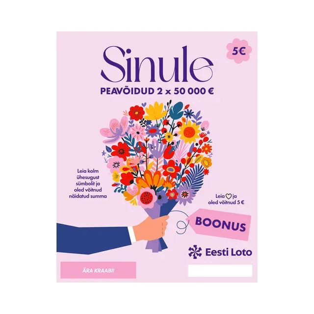 Eesti Loto Kiirloterii Sinule, 1 tk