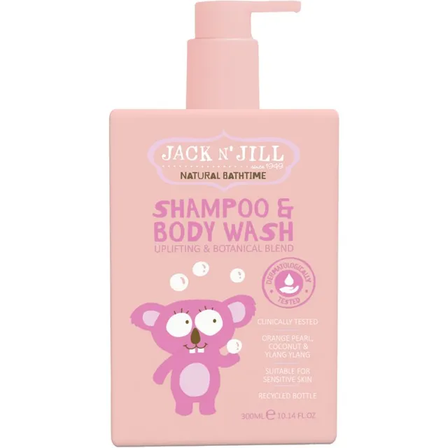 Jack N’ Jill Natural Bathtime Shampoo & Body Wash Šampoon ja dušigeel lastele 300 ml
