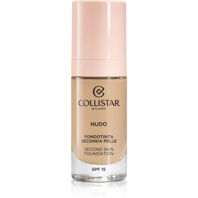 Collistar NUDO Second Skin Foundation SPF 15 Sära andev niisutav meik silendava efektiga varjund 2N Beige 30 ml