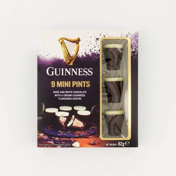 Tumedad ja valged šokolaadid kreemja guinness® õllemaitselis 82g