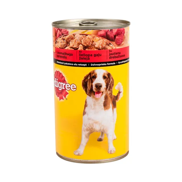 Täistoit. Koerakonserv täiskasvanud koertele loomalihaga, PEDIGREE, 1,2kg