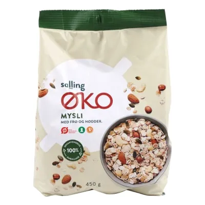 Müsli seemnete-pähk. Salling Eko öko 450g