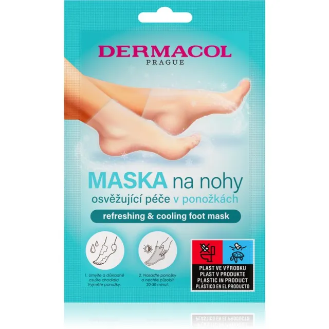 Dermacol Foot Mask Refreshing & Cooling Taastav jalamask sokkides värskendava toimega 1 paar