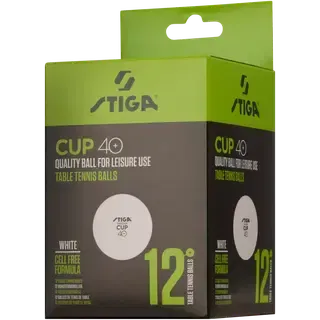 Lauatennise pallid Cup 40+ valge, STIGA SPORTS, 12 tk