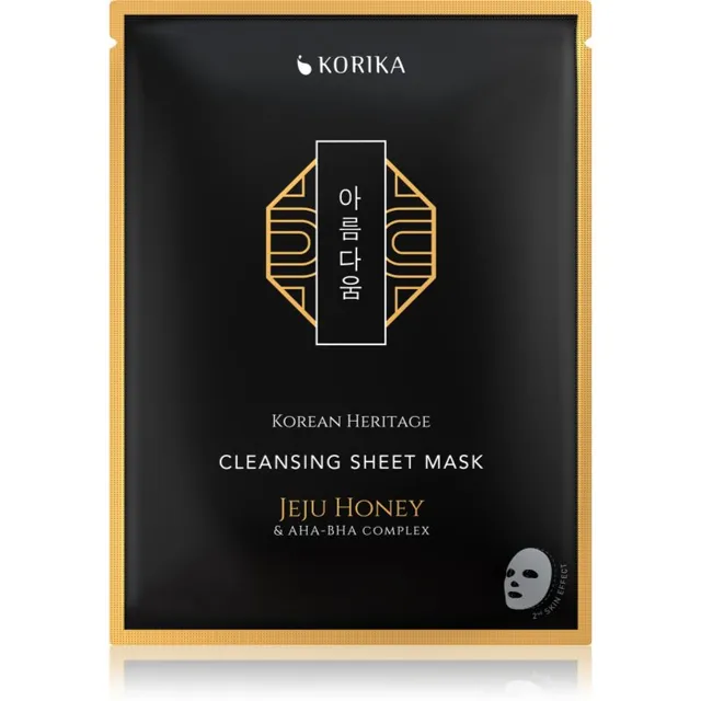 KORIKA Korean Heritage Jeju Honey & AHA-BHA Complex Cleansing Sheet Mask Puhastav lehtmask 25 g