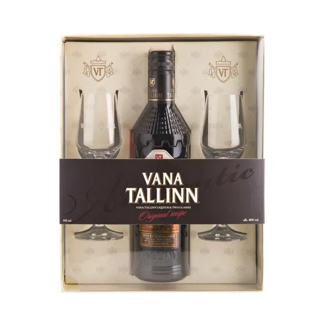 Liköör VANA TALLINN kinkekarp 2 klaasiga, 50 cl