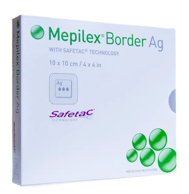 MEPILEX BORDER AG 10X10CM N5