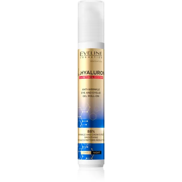 Eveline Cosmetics Bio Hyaluron 3x Retinol System Jahutav rullikuga silmakreem kortsude- ja tumedate rõngaste vastu 15 ml