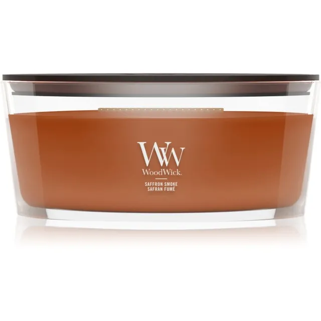 Woodwick Saffron Smoke lõhnaküünal puidust taht 453.6 g