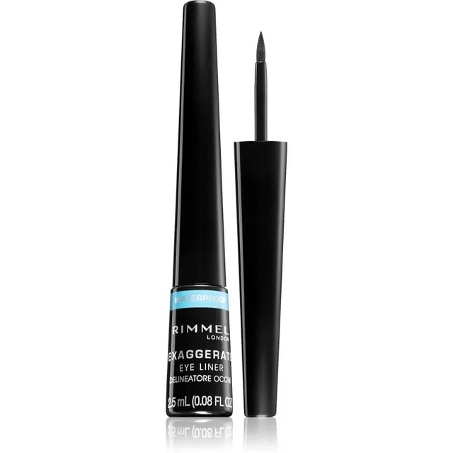 Rimmel Exaggerate Waterproof Silmalainer varjund 003 Glossy Black 2.5 ml