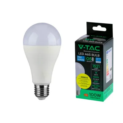 LED lamp V-Tac E27 A65 15W 4K