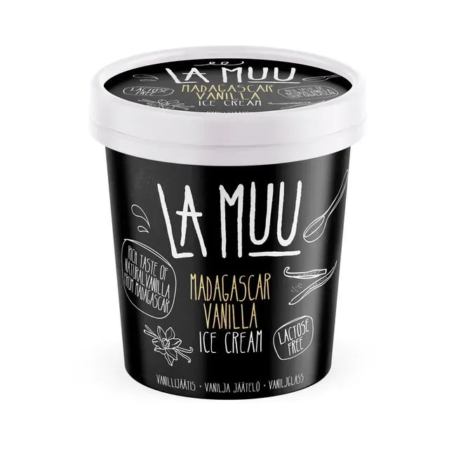 Madagaskari vanilliga jäätis, laktoosivaba, LA MUU, 250 g