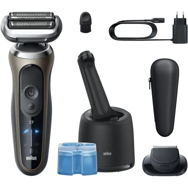 Braun Series 7 72-C7200cc Elektripardel puhastus- ja laadimisjaamaga Gold 1 tk