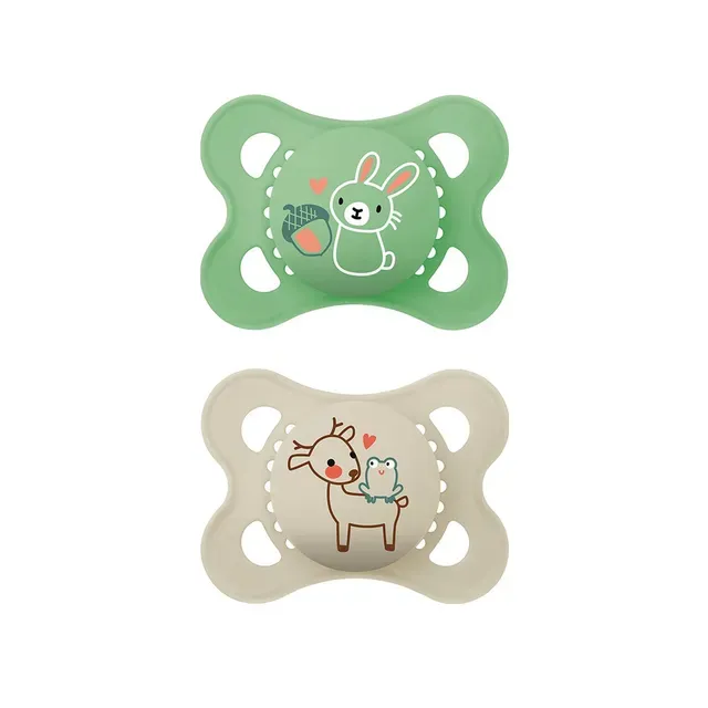 Original 0-6m silikoonlutt neutral, MAM, 2 tk