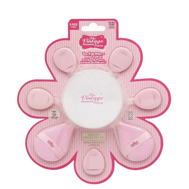 THE VINTAGE COSMETIC Make-Up Powder Puff Set
