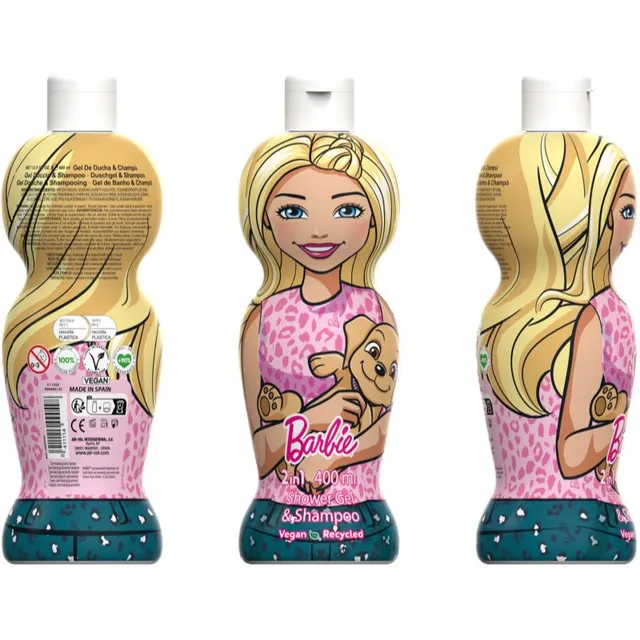 Barbie 2in1 Mahe dušigeel ja šampoon lastele 400 ml