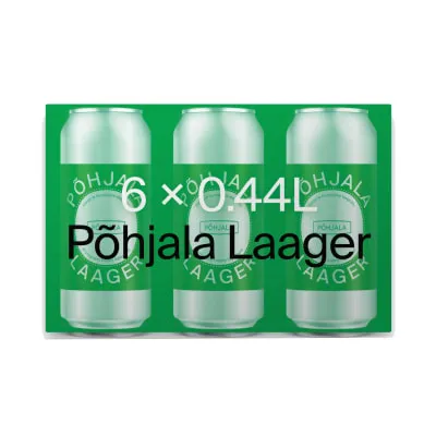 Õlu Põhjala Laager 4,7% 0,44l purk 6-pakk