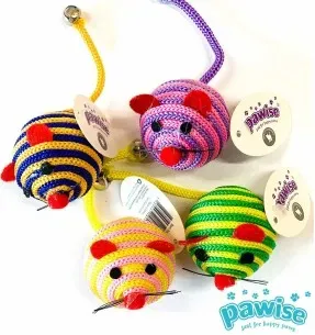 Mänguasi kassile, triibuline pall-hiir Pope Ball Mouse (Pawise)