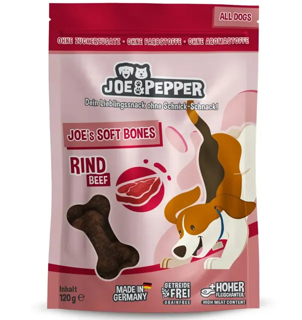 Joe & Pepper Soft Bones pehmed koeramaiused veiselihaga, teraviljavabad (Mac's)