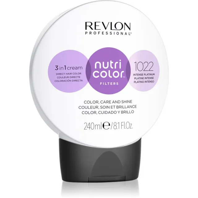 Revlon Professional Nutri Color Filters Metal-Ice Toitev ja tooniv mask professionaalseks kasutamiseks 1022 240 ml