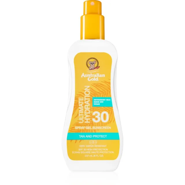 Australian Gold Spray Gel Sunscreen Kaitsev pihusti SPF 30 237 ml
