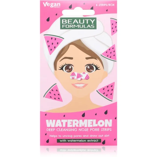 Beauty Formulas Watermelon Poore ahendav ja mustpäid eemaldav hooldus 6 tk