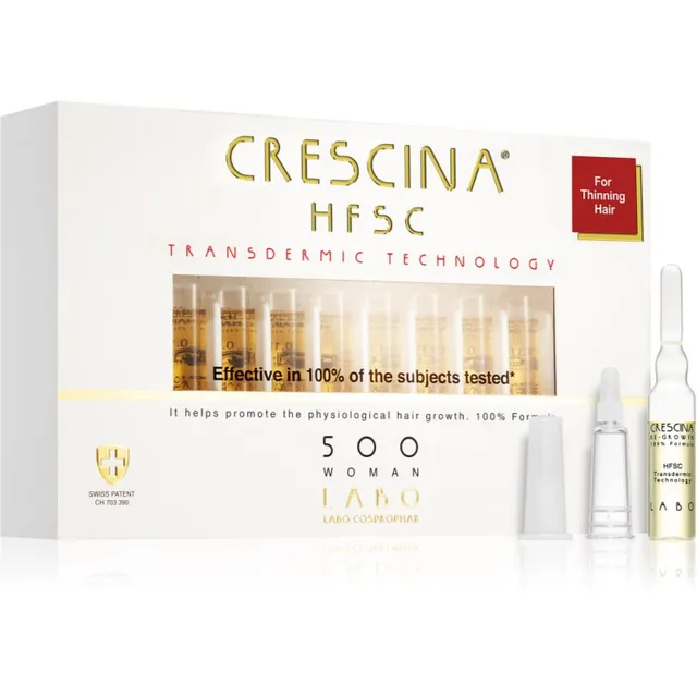 Crescina Transdermic 500 Re-Growth juuksekasvuhooldus naistele 20x3,5 ml