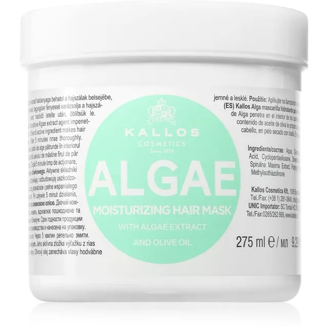 Kallos KJMN Professional Algae Niisutav mask vetikaekstrakti ja oliiviõliga 275 ml