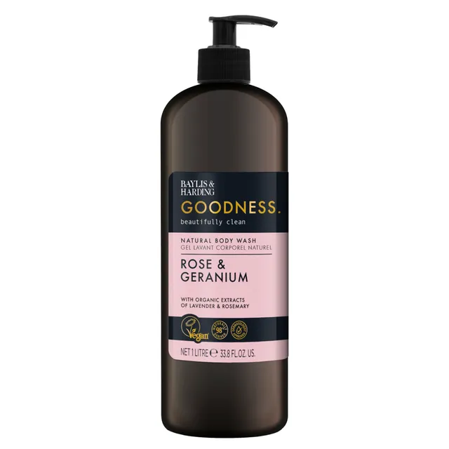 BAYLIS & HARDING Goodness Rose & Geranium Body Wash 1000ml
