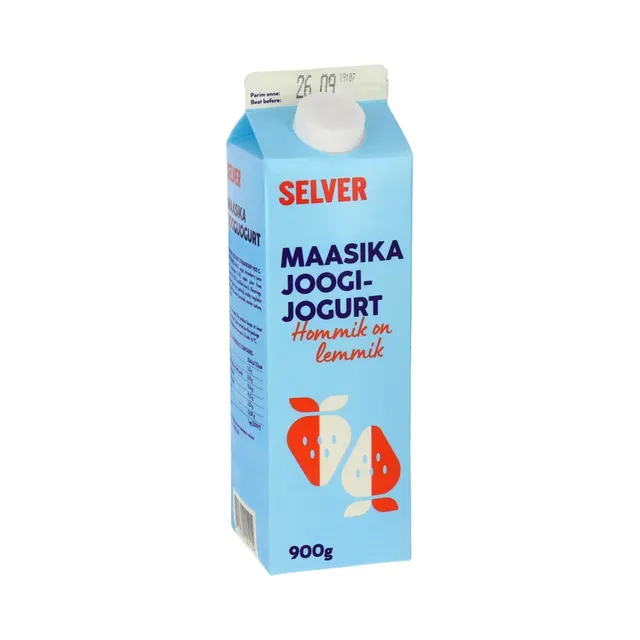 Joogijogurt maasika, SELVER, 900 g