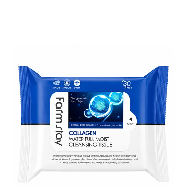 FARM STAY Collagen Full Moist Cleansing Tissue 30pcs