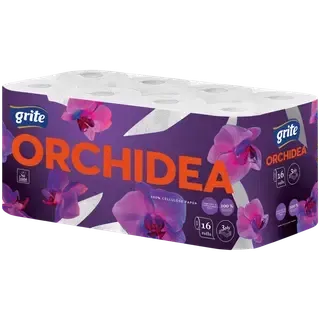 Tualettpaber  Orchidea  valge 3-kihiline 170 lehte, GRITE, 16 rl
