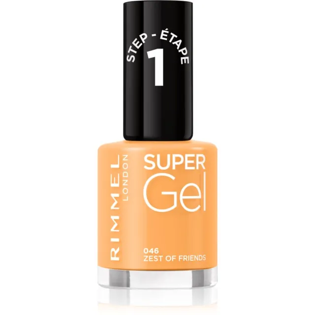 Rimmel Super Gel Geelküünelakk ilma UV / LED-lampide kasutamiseta varjund 046 Zest Of Friends 12 ml