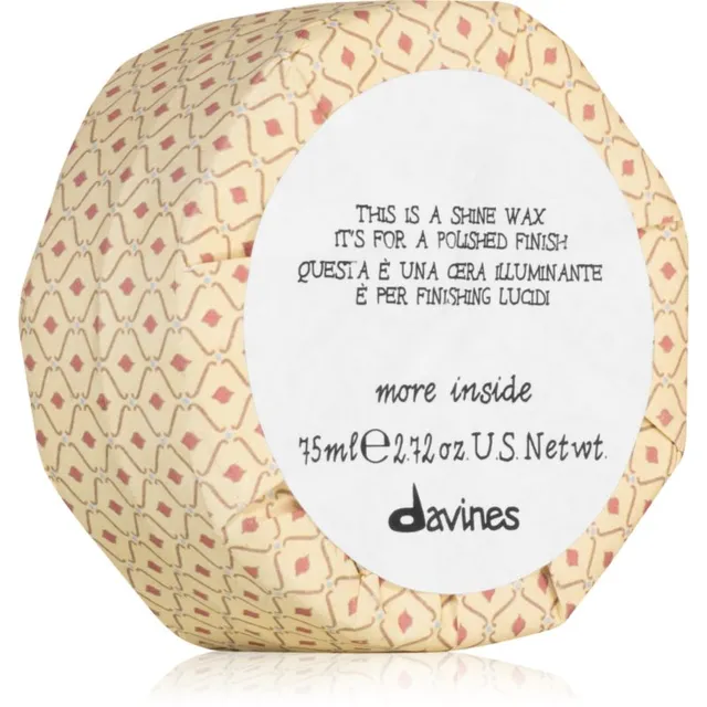 Davines More Inside Shine Wax Soenguvaha säravate ja pehmete juuste jaoks 75 ml