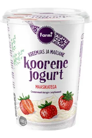 Farmi Koorene Jogurt Polka Maasikatega 400g