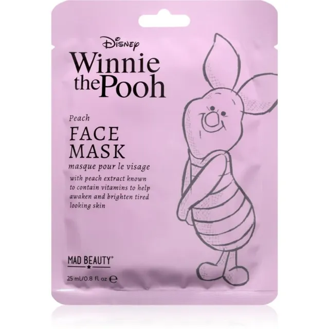Mad Beauty Winnie The Pooh Piglet Kirgastav lehtmask 25 ml