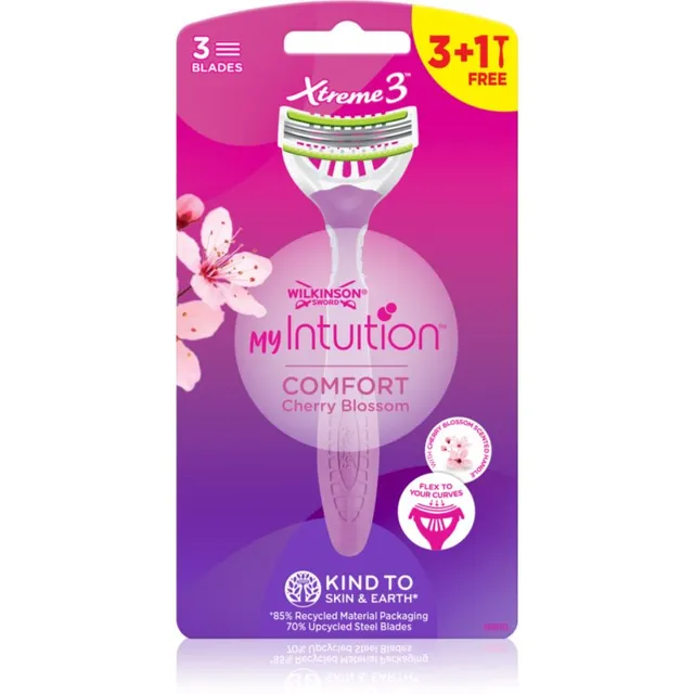 Wilkinson Sword My Intuition Xtreme 3 Ühekordsed raseerijad Comfort Cherry Blossom 4 tk