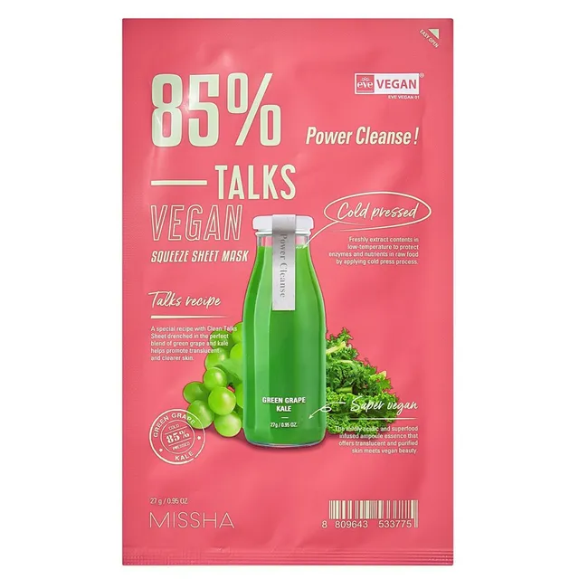 MISSHA Talks Vegan Squeeze Power Cleanse Sheet Mask 27g