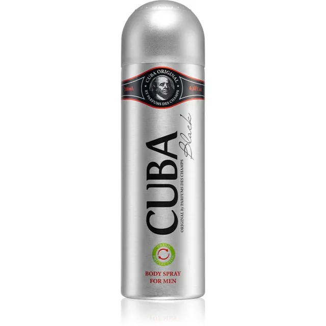 Cuba Black Pihustatav deodorant meestele 200 ml