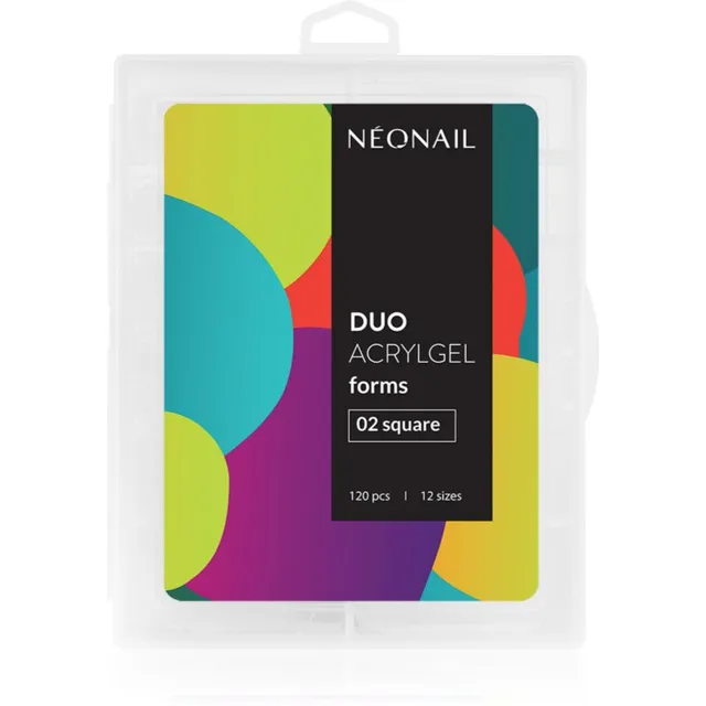 NEONAIL Duo Acrylgel Forms Šabloonid küüntele tüüp 02 Square 120 tk