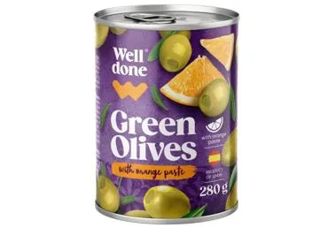 Roh.oliivid apelsin.täid.WELL DONE 280g