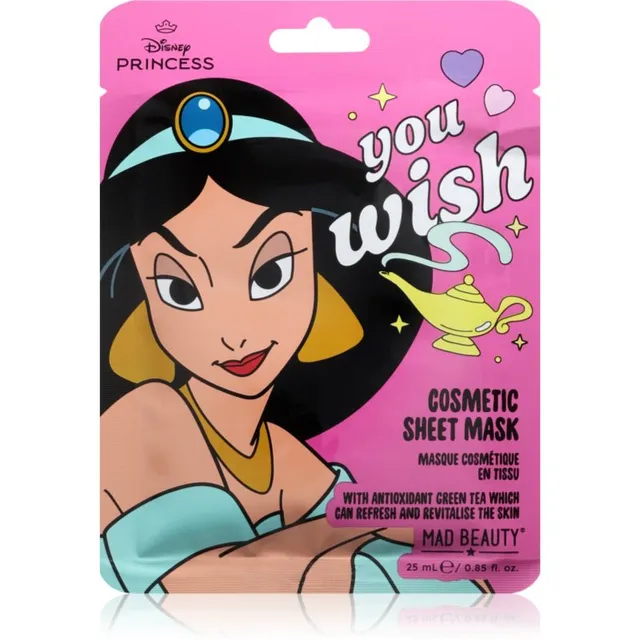 Mad Beauty Disney Princess Jasmine Niisutav näo lehtmask 25 ml