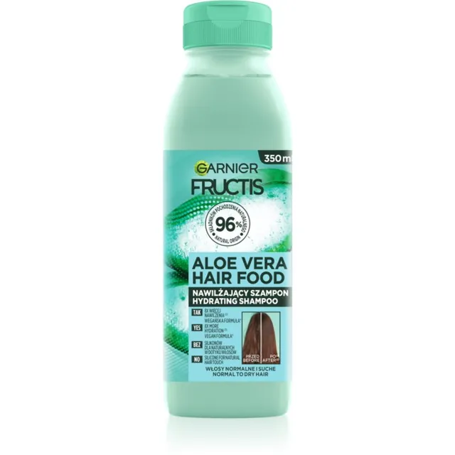 Garnier Fructis Aloe Vera Hair Food Niisutav šampoon normaalsetele kuni kuivadele juustele 350 ml